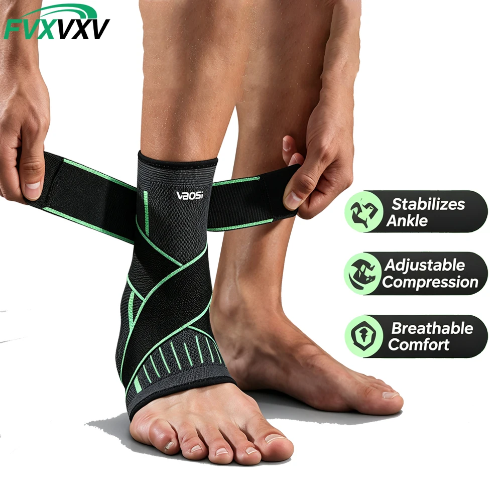 1 Stück Verstellbare Knöchel-Kompressionsbandage – Atmungsaktive Elastische Stützhülle für Training und Basketball – Unisex für Sport und Aktivitäten