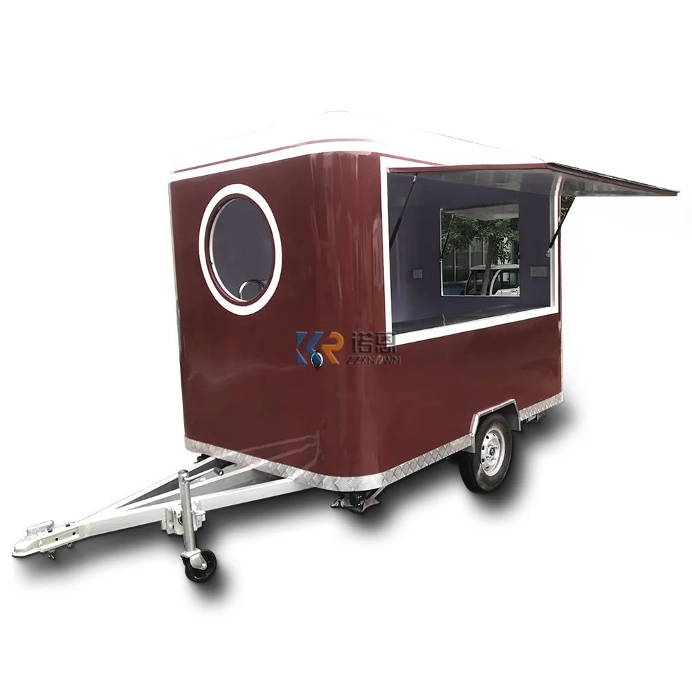 Food Ice Cart Truck Galvanized Truck Food Trailer For Sale CE Approved Stainless Steel Concession Airstream Food Truck