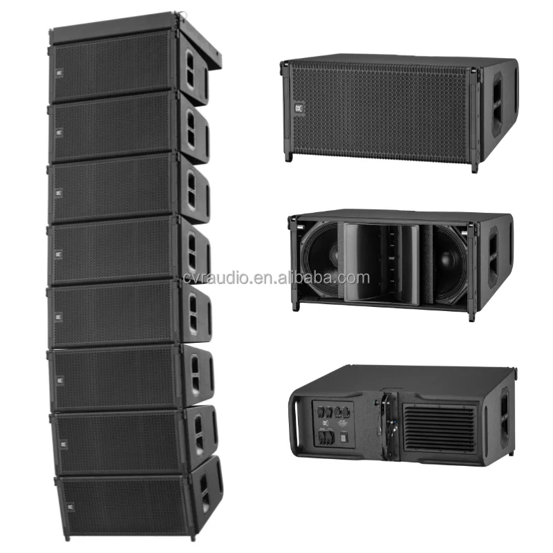 Modul Amplifier Prosesor Line Array Aktif 2 Arah Dual 12 Inch DSP Portabel Tahan Air untuk Acara Panggung dan Pertunjukan Langsung
