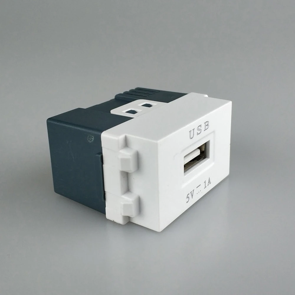 

1PCS 128-type USB Charger Wiring Power Module 5V 1A 23x36mm Energy Power Socket Wall Panel Outlet Electric Slot Connector
