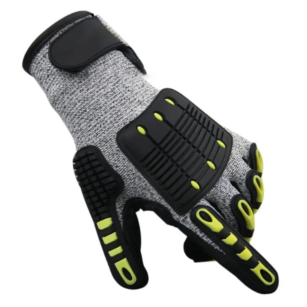 

Shock Absorbing Mechanical TPR Gloves Oil-proof Impact Protection Anti-vibration Gloves Nitrile Dipped Palm TPR Material