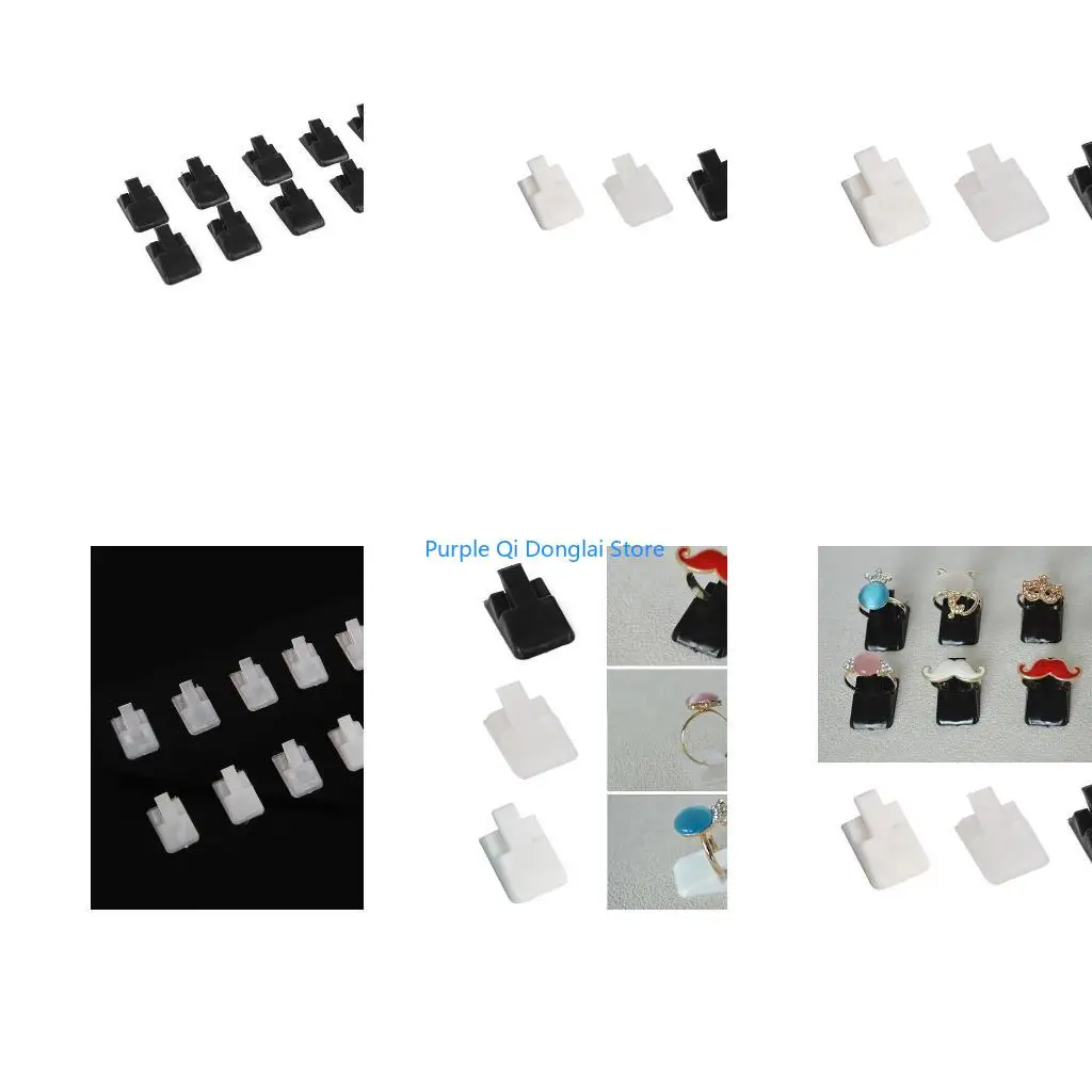 L21E 10Pcs/set Finger Ring Stand Ring Display Drawer Plastic Ring Storage