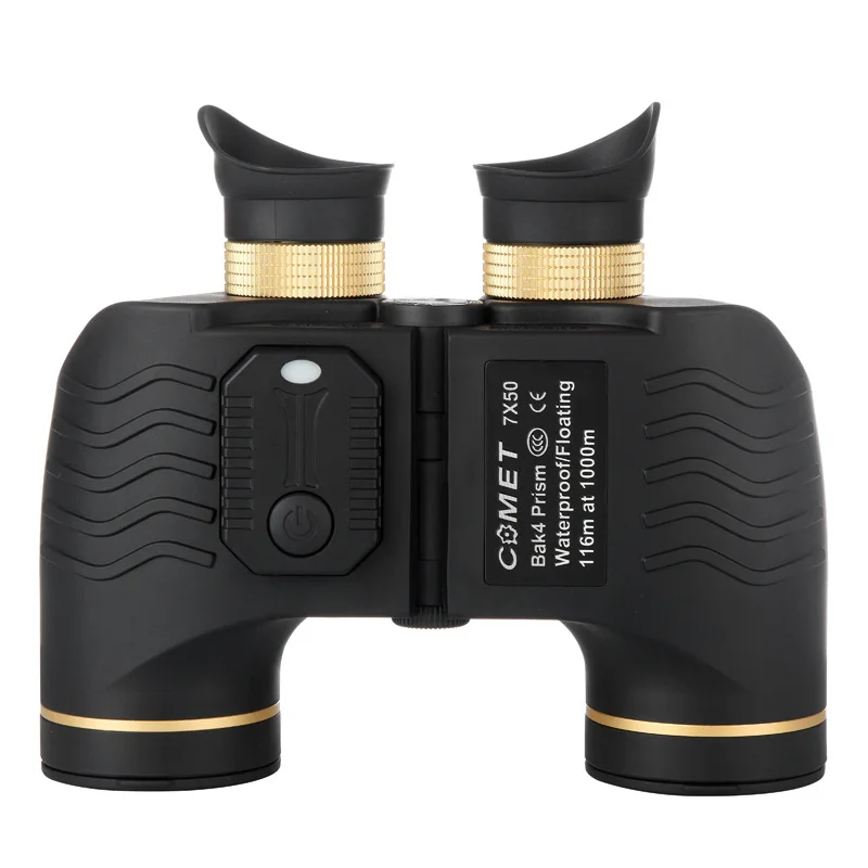 7x50 Marine Binoculars Built in Compass Rangefinder Reticle High Power High Definition Low Light Visible Nitrogen Filled Waterpr
