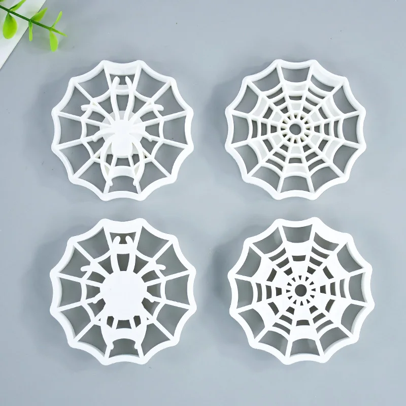 Halloween Spider Web Shape Cookie Cutters Mold Biscuit Stamp Chocolate Mold Fondant Cake Decorating Tools