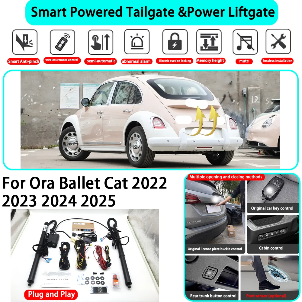 

﻿for Ora Ballet Cat 2022 2023 2024 2025 OEM Smart Automatic Powered Tailgate Electric Power Tailgate Lift Kit Key Close
