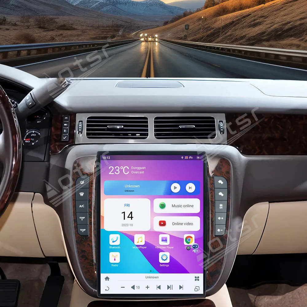 

13,8-дюймовый мультимедийный видеоплеер с CarPlay для GMC Yukon 2007-2013, автомобильная магнитола, GPS-навигация, 4G WIFI, Android 13, головное устройство