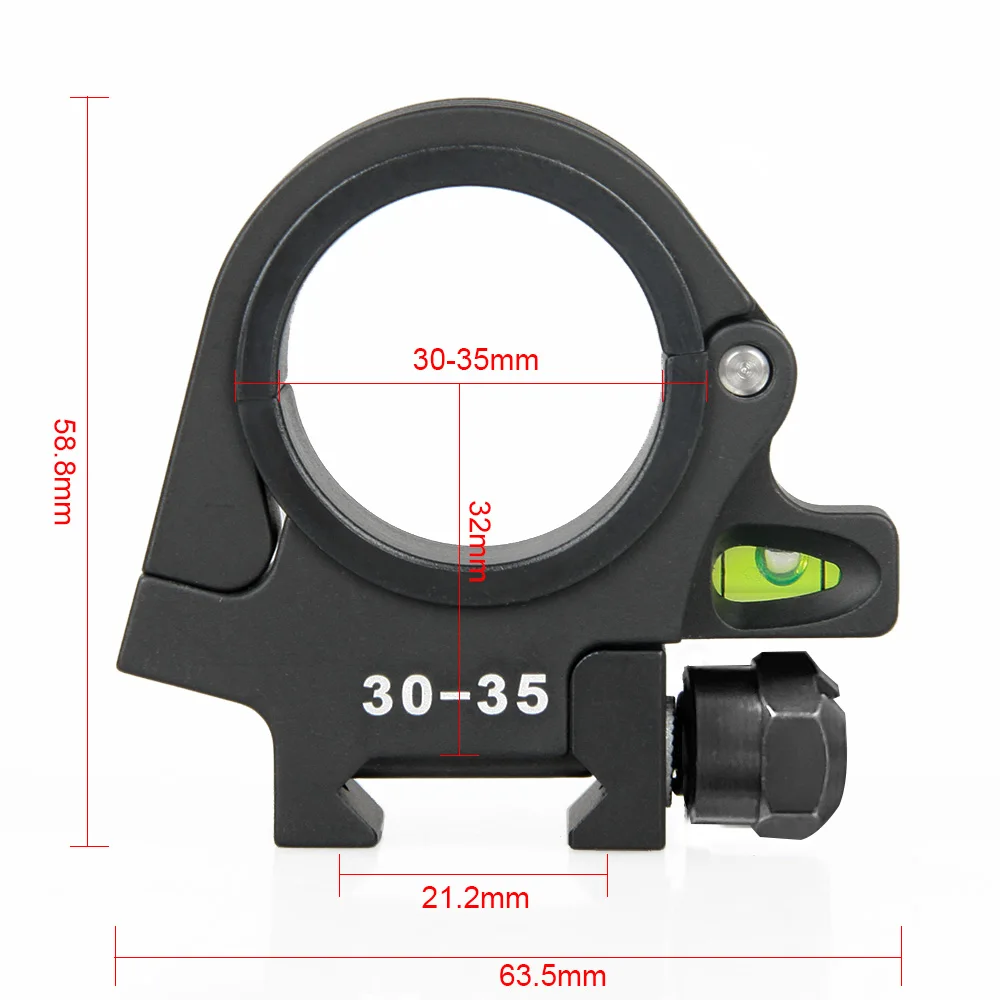 E.T Dragon 30mm 35mm Scope Mount with Bubble Level 7075 Aluminum for Outdoor Sport Hunting HK24-0193