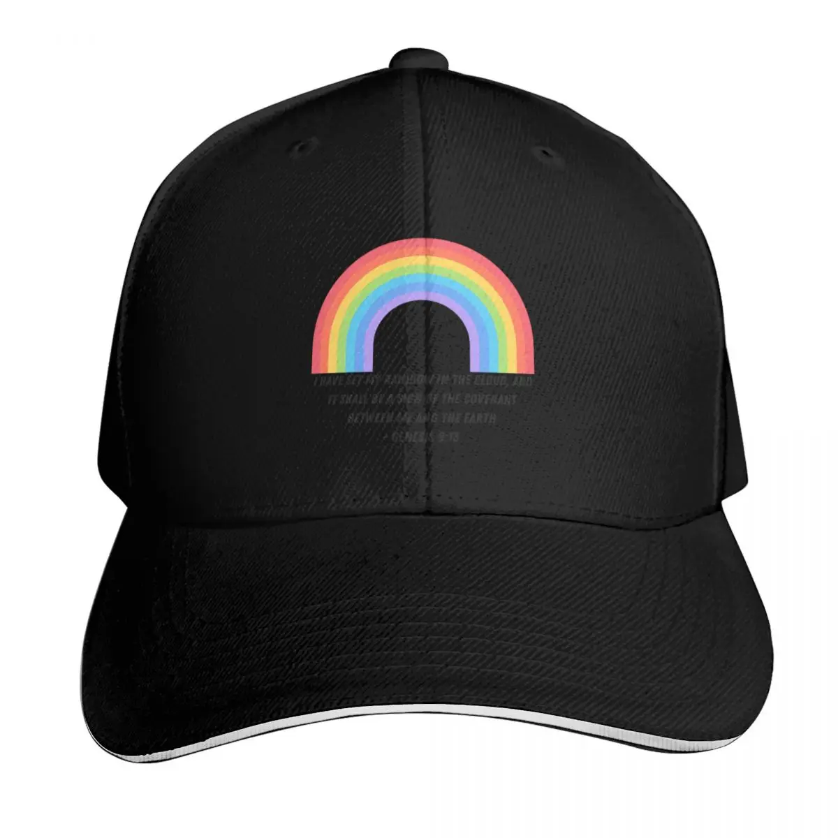 Rainbow from Bible Baseball Cap Strapback Dad Hat Six Panel Structured Crown Sun Protection UPF 50+