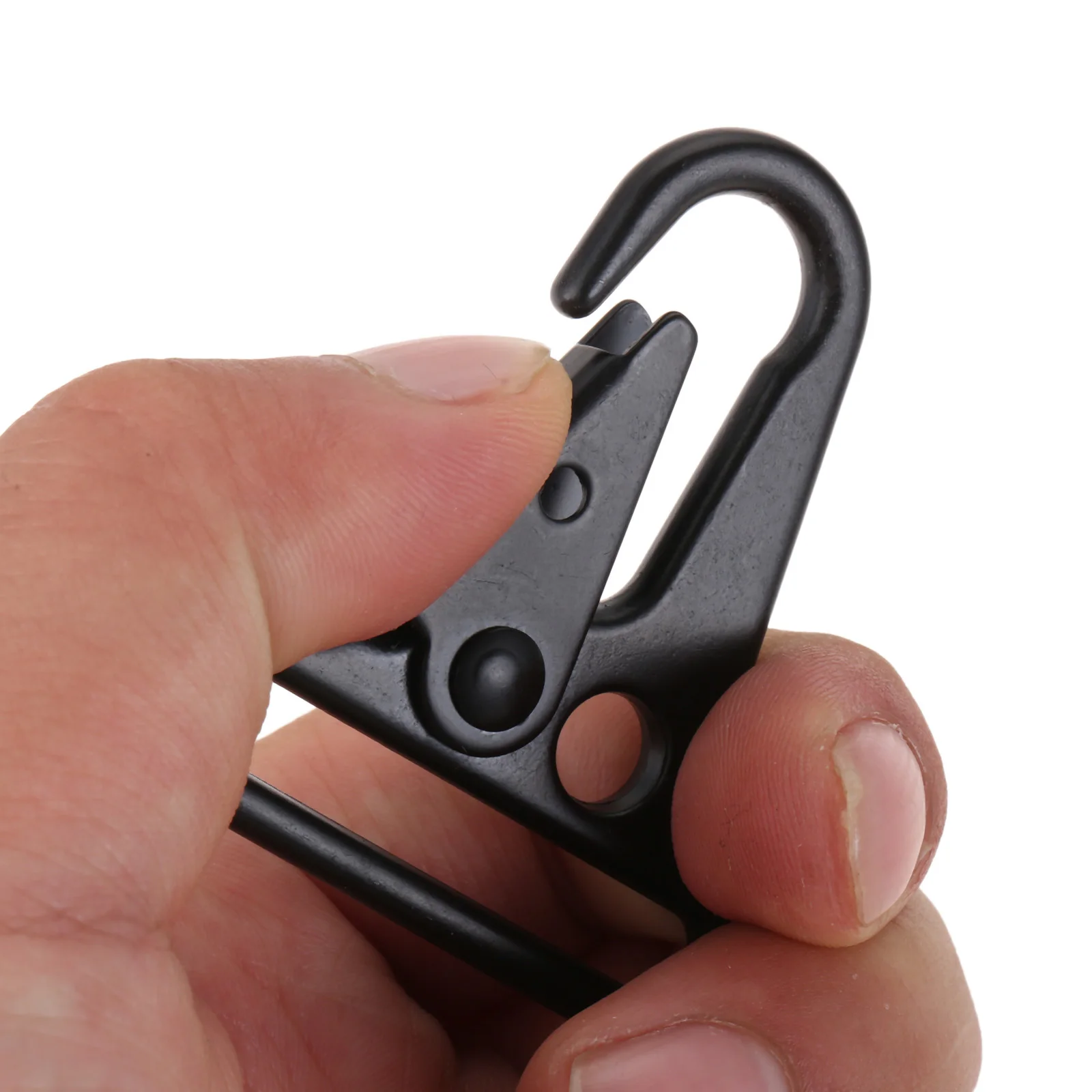 2pcs Webbing Hook Carabiners Sling Clip Spring Snap Hanger attachable Belt Solid Metal Multi-Functional Camping Hiking Outdoor