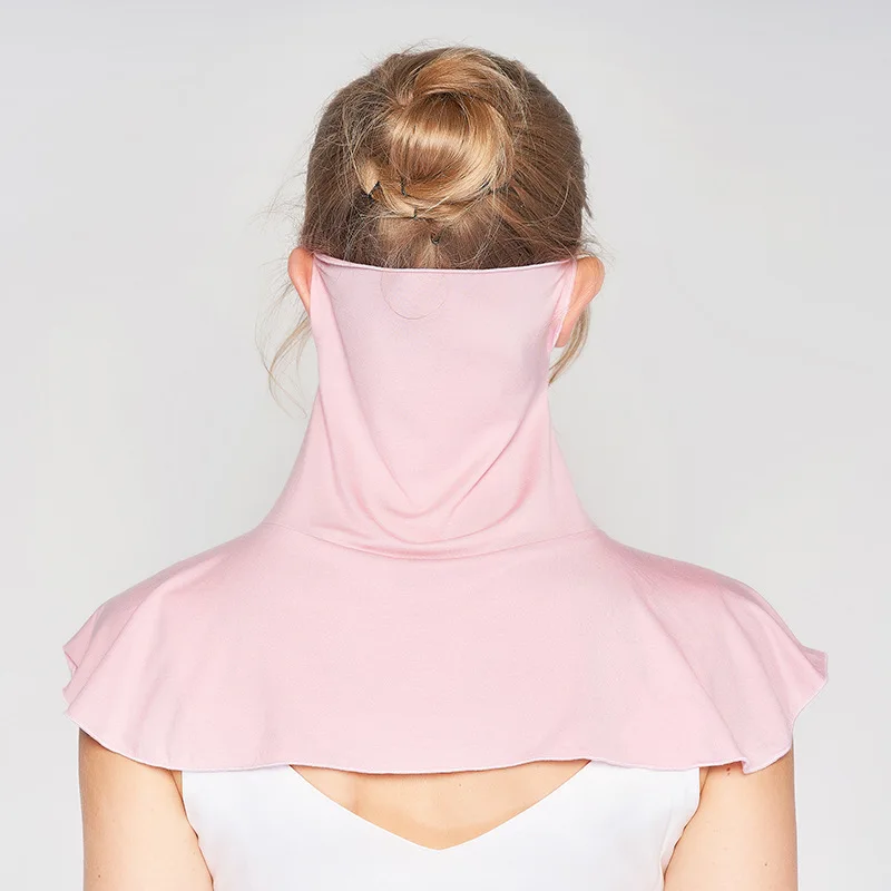 Winsleter-6,4% zijde 87,5% modaal zonnebrandmasker, nekbescherming voor dames Zonbescherming UV, cool gebreid nekmasker, zomer 2025, A57206CC