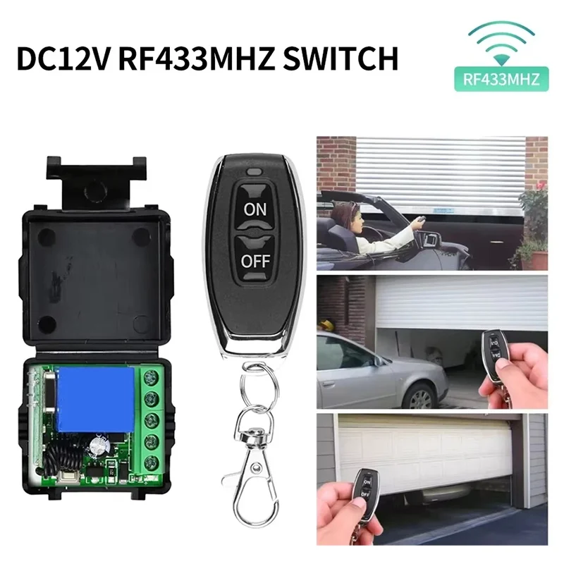 DC 12V 433Mhz RF Wireless Universal Gate Remote Control Switch DC 12V 433Mhz RF Wireless Remote Control ON/OFF Daily Use Tool