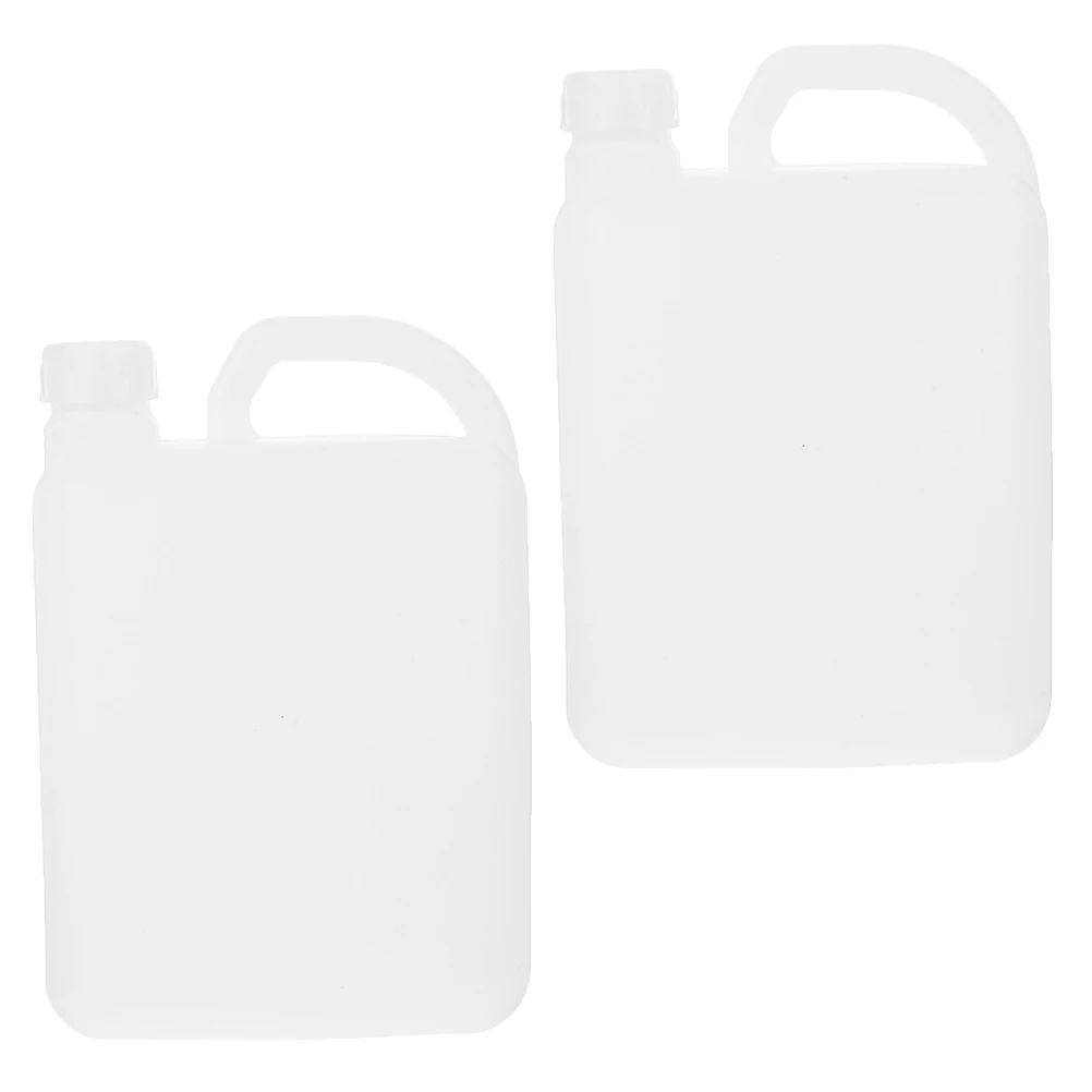 

2pcs Plastic Flat Bottle One Gallon Pitcher Empty Jug Lightweight Reusable for Water Oil Glue Samples Milk