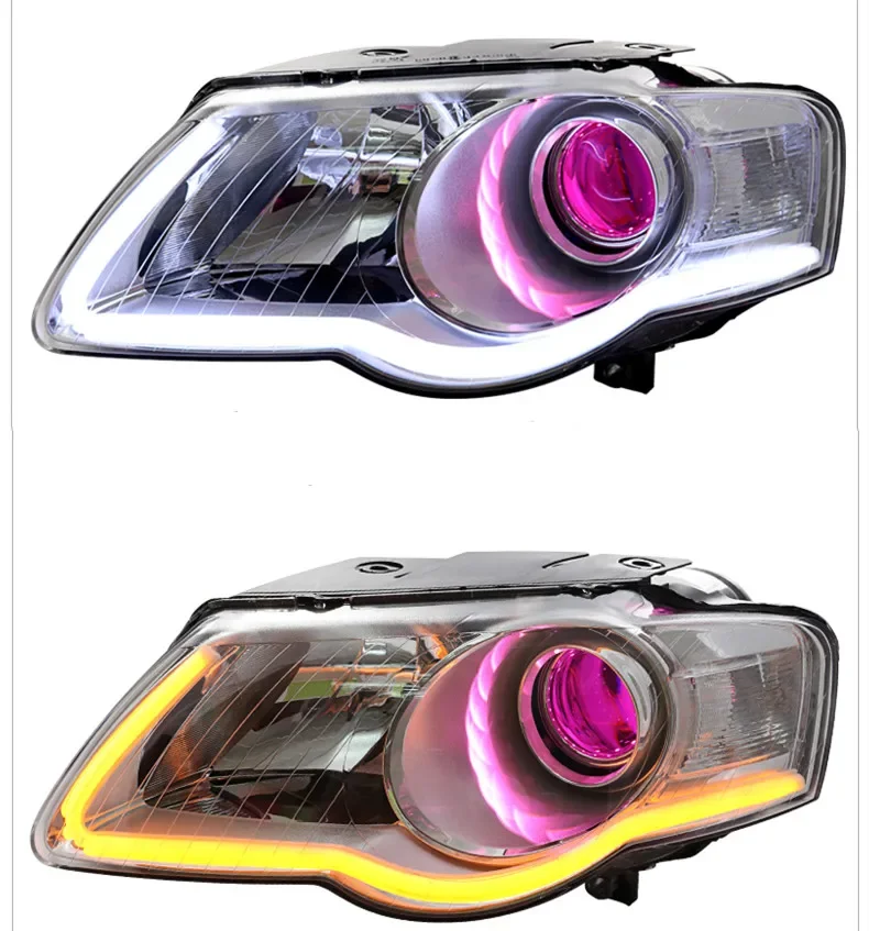 

Светодиодные ксеноновые фары HID для Volkswagen VW passat b6 07-09 Angel Eyes DRL дневные ходовые огни с указателем поворота Автомобильные л