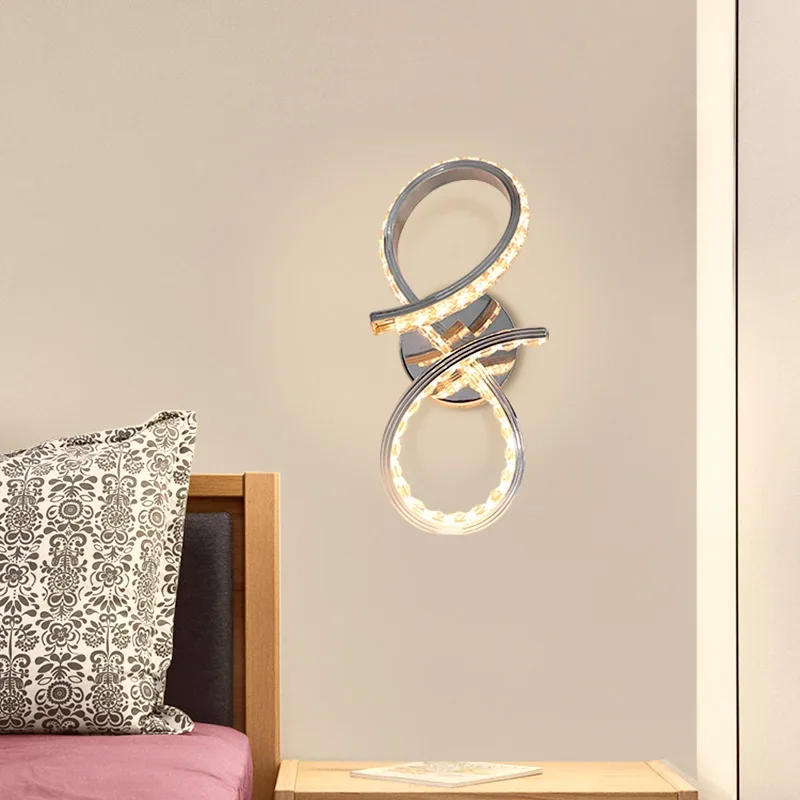 مصباح حائط بإضاءة داخلية LED وإضاءة حائط كريستالية منزلية 18 وات مع AC110V AC220V #1