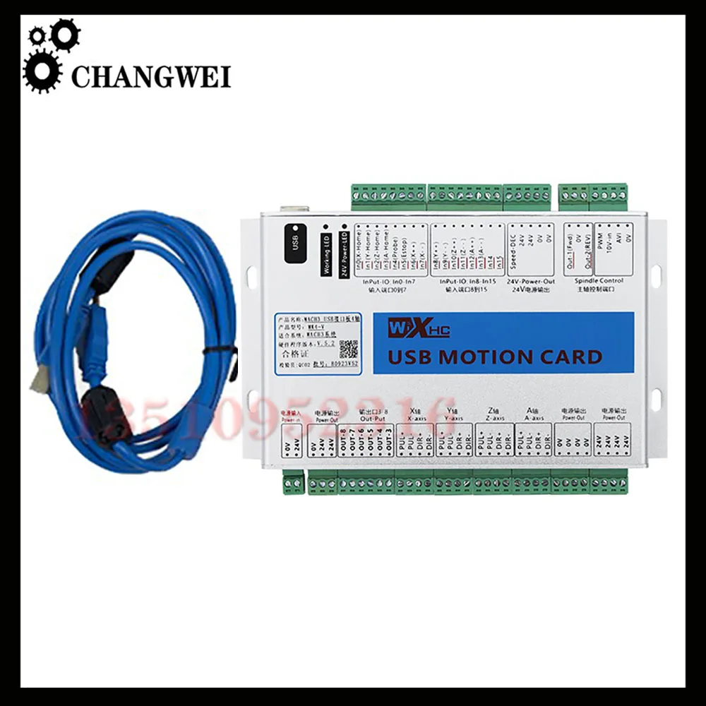 The Latest Xhc Usb Mach3 Mach4 3/4/6 Axis Control Card Windows 7 10 Cnc Engraving Machine Controller Supports Standard G Code