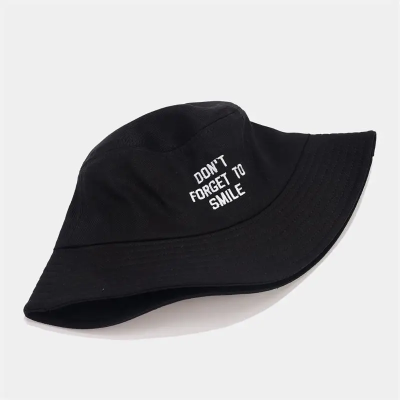 

652F Stylish Embroidered Fisherman Hat Breathable Cotton Fabric For Outdoor Activities Unisex Design