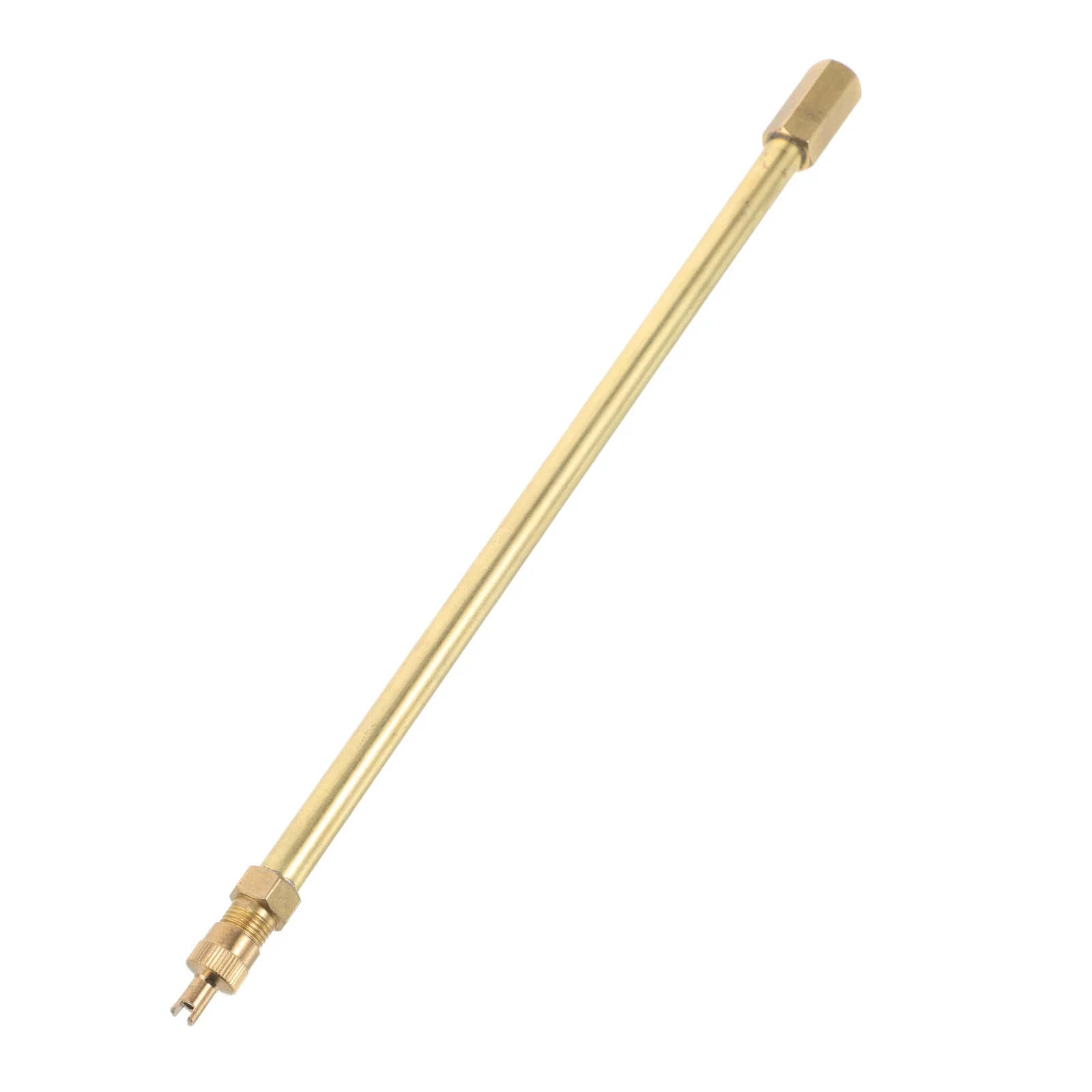 

200Mm Universal Tire Valve Extension Rod Golden Metal Long Reach for Car Truck Rv Motorcycle Flexible Inflation Solution