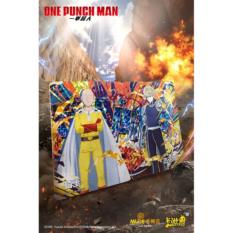 Katou kartu One Punch Man Hero Namebook versi serius BP Saitama Genos Anime kartu koleksi tempur hadiah mainan anak-anak