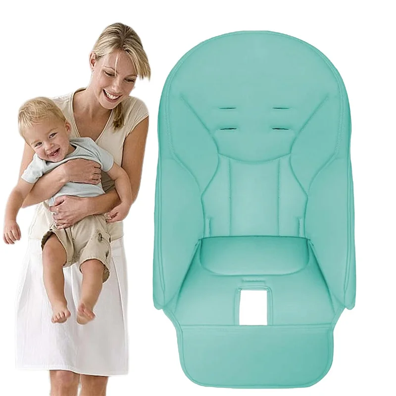 Waterproof Leather High Chair Cushion PU Composite Sponge Seat Pad Cushion Kids Growth Dining Chair Leather Covers