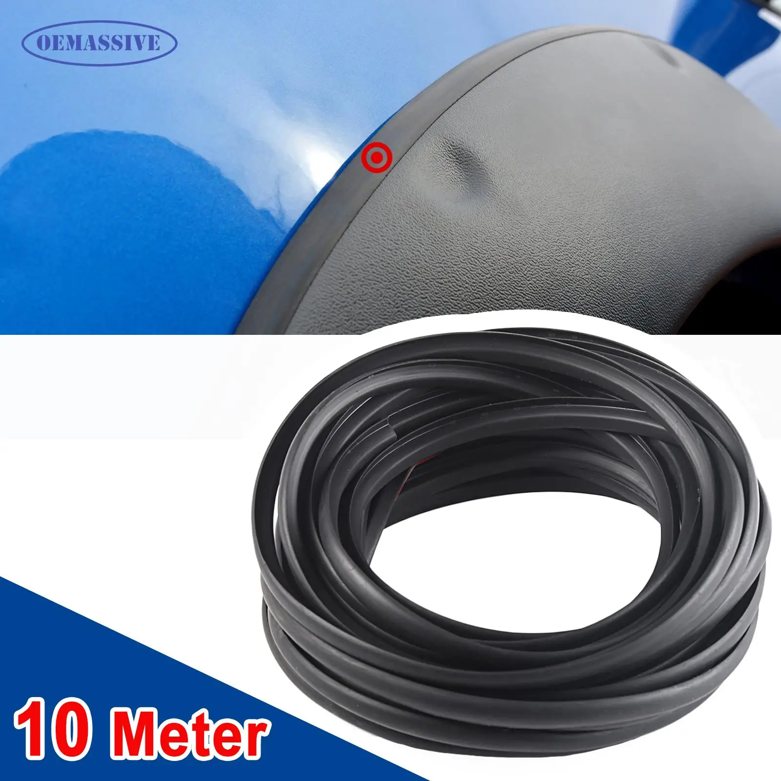 OEMASSIVE 10M Fender Flare Protector Car Wheel Protector Wheel Arch Cover Gap Strip Waterproof Anti  Rubber Moulding Trims Seals