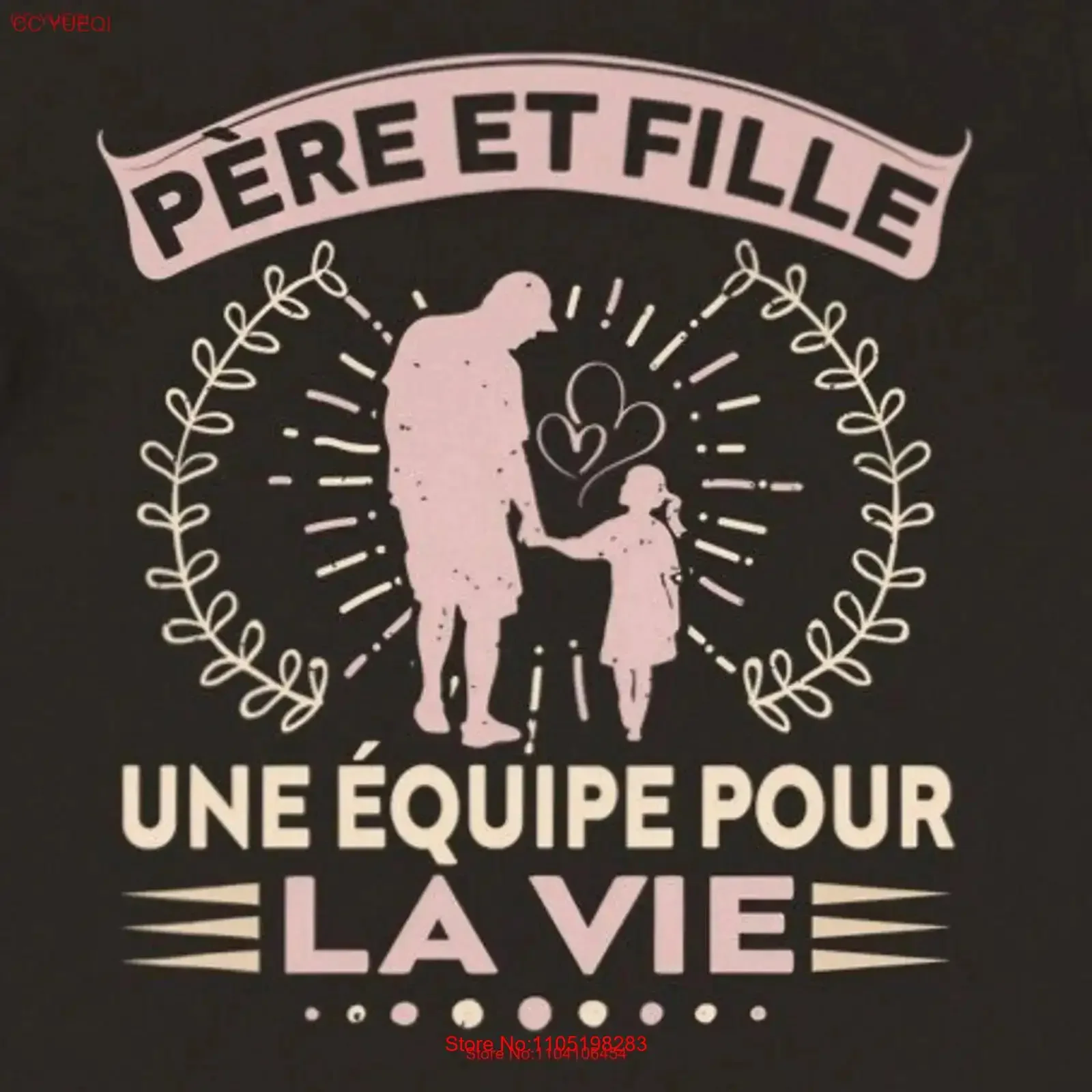 Father's Day gift Father and Daughter a Team for Life Personalized Premium T shirt Dad vintage Washed fashion Slightly Casual