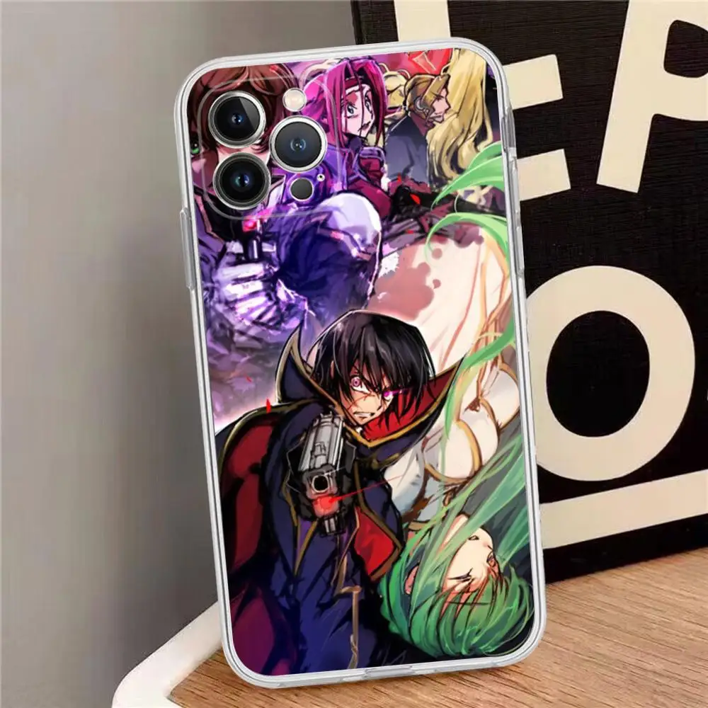 Code Geass Anime Phone Case For iPhone 15 14 13 12 Mini 11 Pro XS Max X XR SE 6 7 8 Plus Soft Silicone Cover