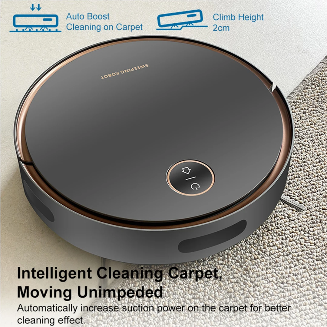 Intelligent Robot Vacuum Cleaner Automatic Wireless Sweeper Floor Cleaning Wet and Dry Dual Use