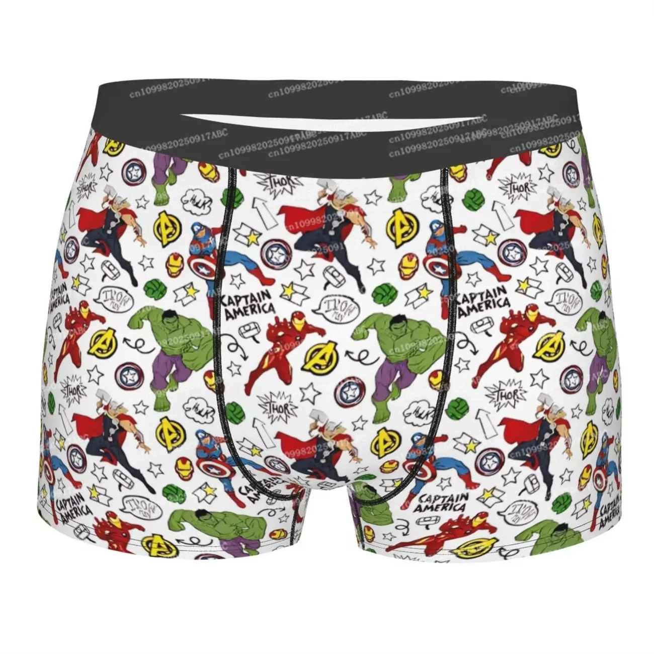 

Men Underpant The Avengers Superhero Underwear Cartoon Spider-Man Iron Briefs Short Underpants Women Underpant Couple Underpants