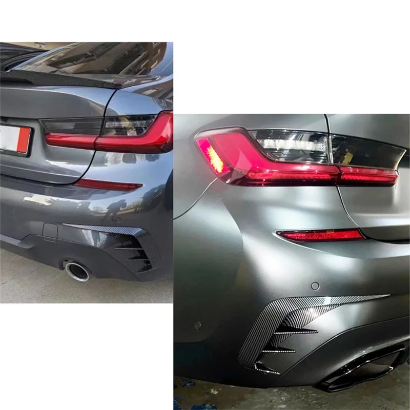عالية الجودة مانع صدمات خلفي للسيارة الفاصل Canard سبويلر لسيارات BMW 3 Series G20 G28 318I 320I 330I 2019-2022