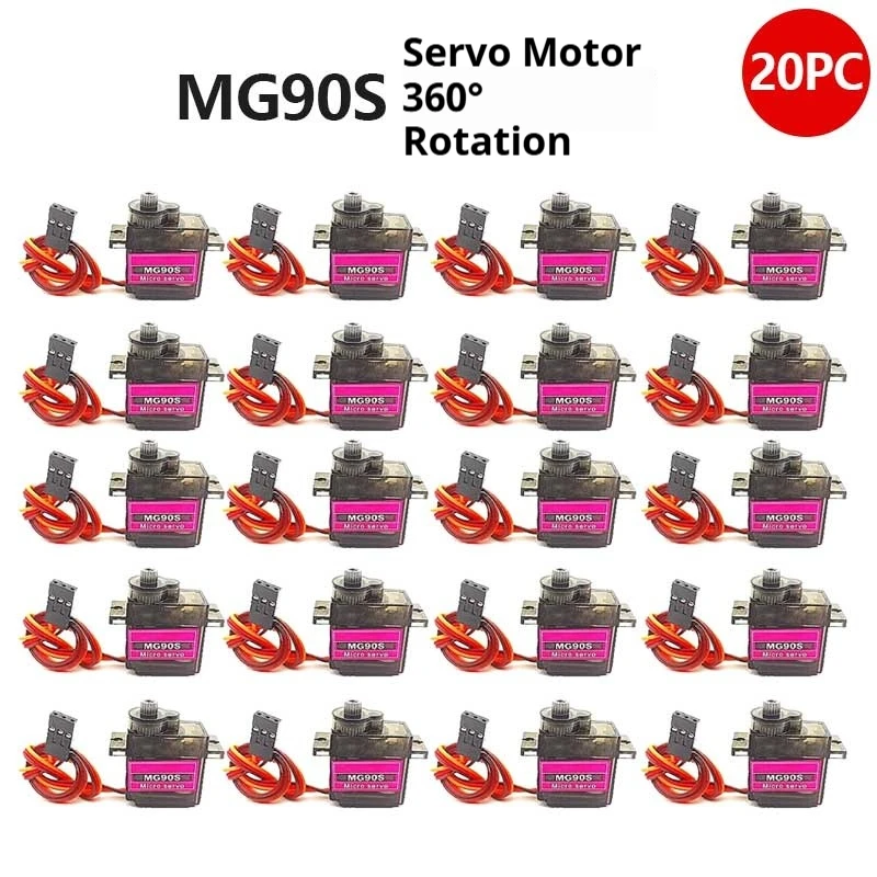 Großpackung Mg90s All Metal Gear 9g Servo für Rc Hubschrauber Flugzeug Boot Auto Trex 450 Rc Roboter – 5/10/20 Stück verbesserte Version