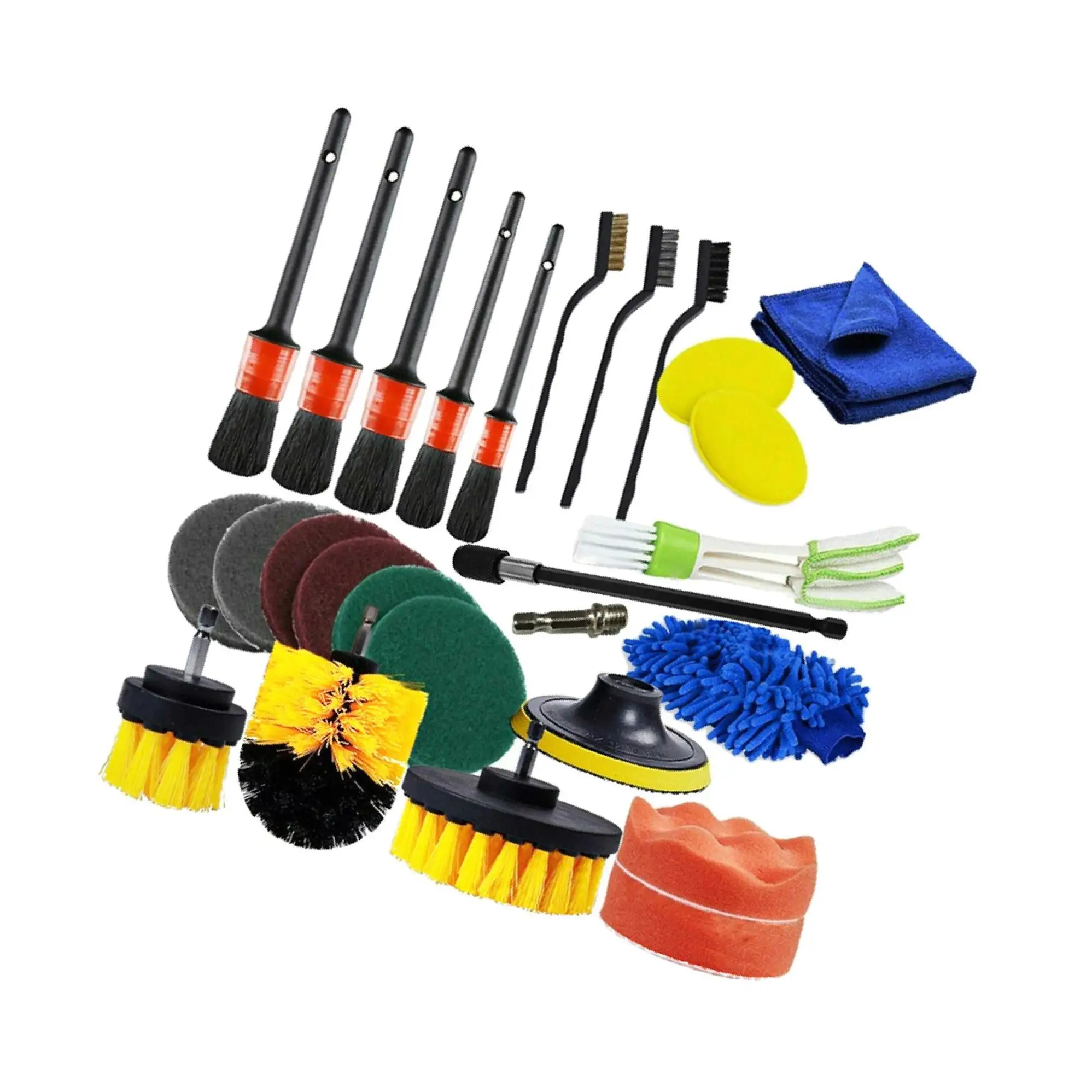 

26Pcs Car Detailing Brushes Kit for Tire Rim Fenders Exterior Interior Clean