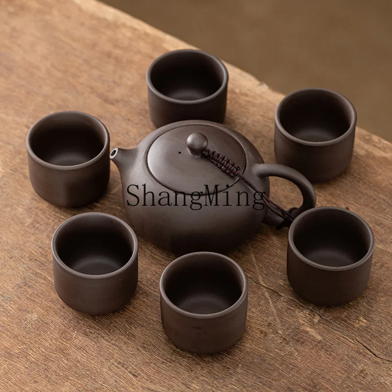 

FG purple clay pot household kung fu tea set tea bowl purple sand cup brewing teapot with lid