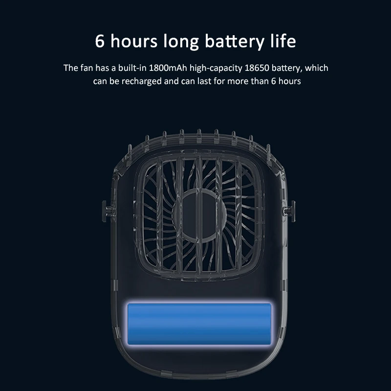 Kipas Mini Bebas Genggam Kipas Leher Malas Kuat Kipas Leher Usb Pengisi Daya Usb Serbaguna Nyaman dengan Pendinginan Kecepatan Dapat Disesuaikan Portabel