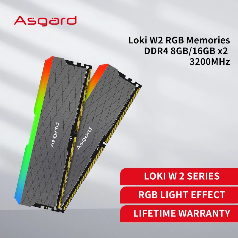 Asgard Loki w2 RGB RAM 8GBx2 16gb 32gb 3200MHz  PC4-25600 DDR4 DIMM Memoria Ram ddr4  Desktop  Rams 1.35V