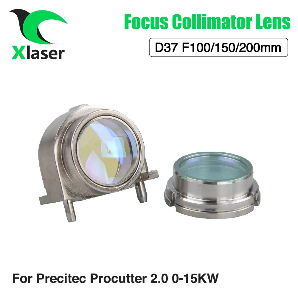 XLaser Precitec Collimating Focus Lens D37 F100/150/200 with Holder For Precitec ProCutter 2.0 Fiber Laser Cutting Head 0-15KW