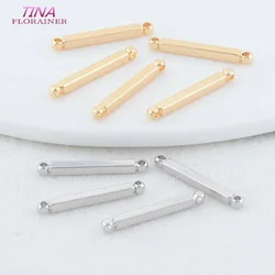 2*20MM 14K Gold Color Brass Stick Charms Pendants Connector Jewelry Making Supplies Diy Findings Accessories