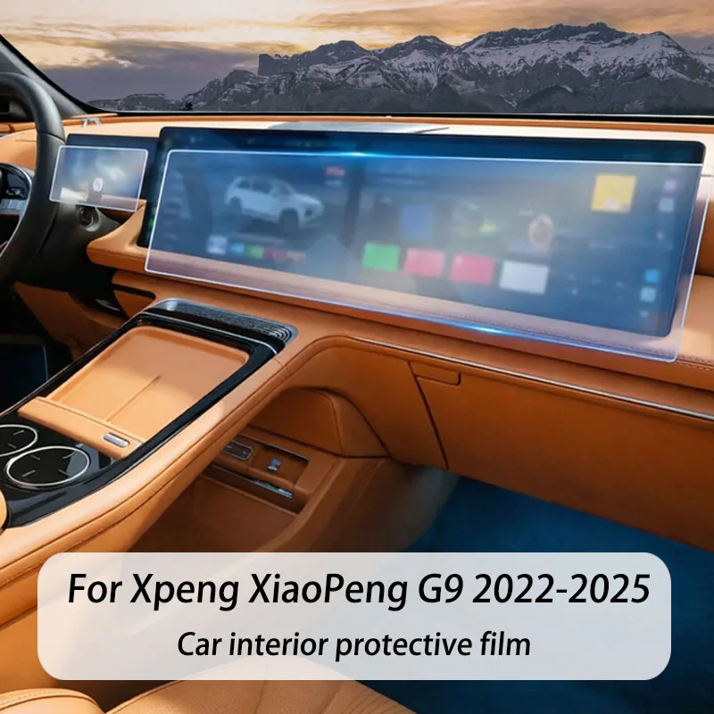 For Xpeng XiaoPeng G9 2022-2025 Car Interior Film Center Console Protection Sticker LCD Navigation Screen Anti-Scratch TPU Film