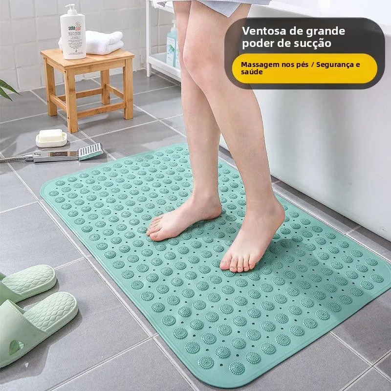 環境に優しいバスルームマット滑り止め家庭用フロアマットトイレバスルームシャワーカーテン排水マッサージパッド