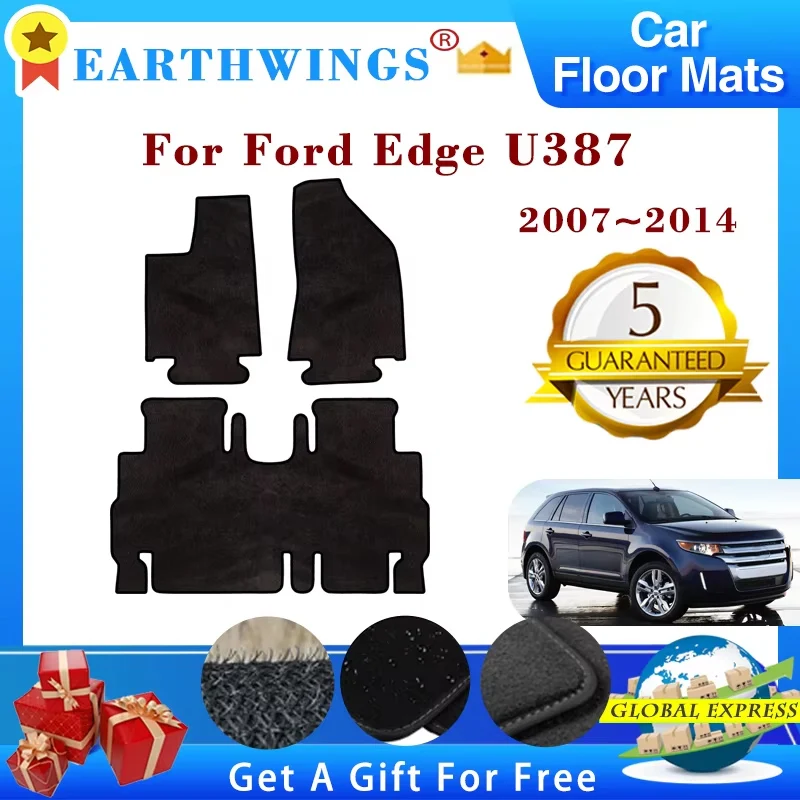For Ford Edge 2013 U387 2007-2014 Car Floor Mats Panel Footpads Anti-slip Carpets Cover Foot Pads Stickers Interior Accessories