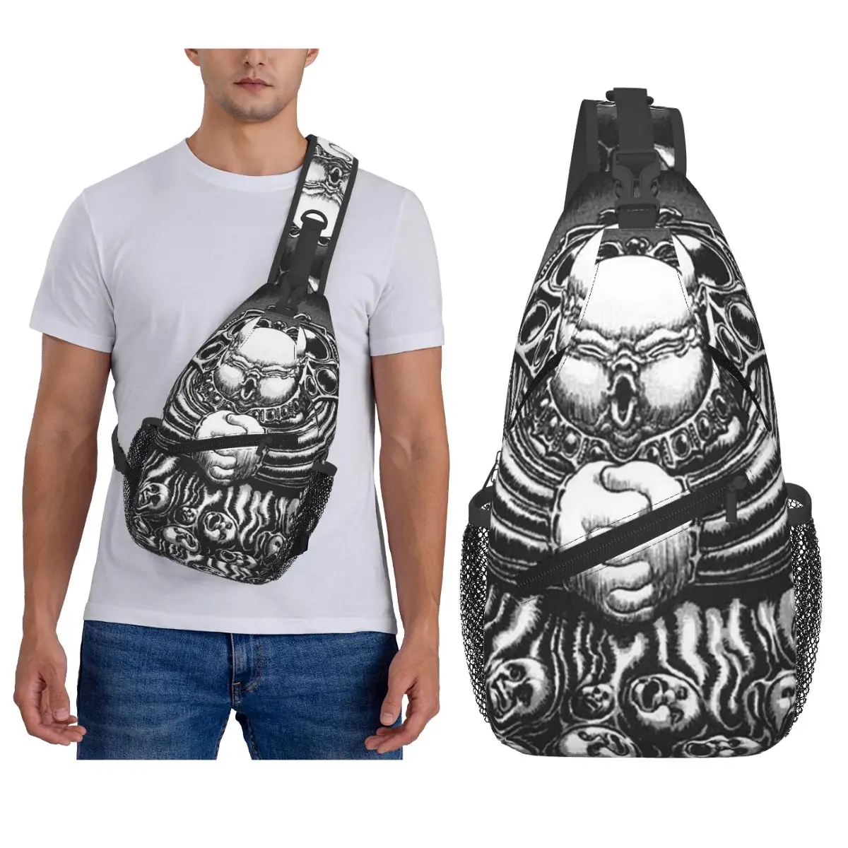 

Japan Anime Berserk Chest Bag Men Sling Crossbody Backpack Chest Bag Traveling Hiking Daypack Shoulder Bag