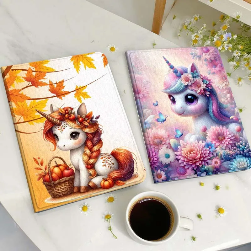 

Cartoon Unicorn Flower Garden For Samsung Galaxy Tab A A7 A8 A9 A11 S6 S11 Lite Plus 10.1 10.4 10.5 Inch 2022 2025 Tablet Case