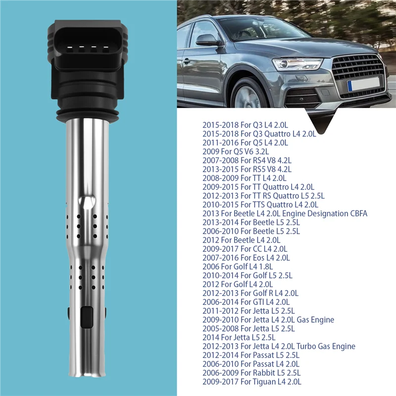 

Набор катушек зажигания, 4 шт. для A3 A4 A6 TT Q3 Q5 VW Golf Passat–0221604115 07K905715F UF575 07K905715 06F905115E 06H905115B