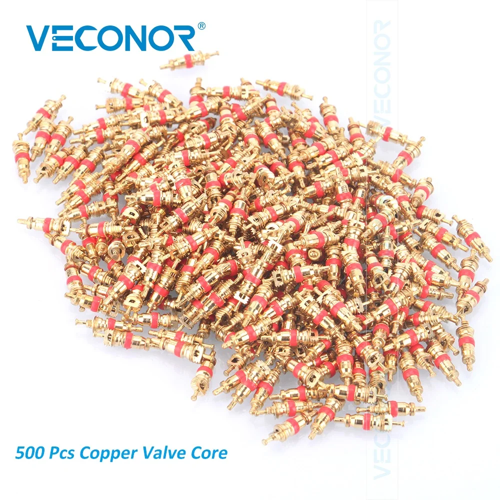 Veconor 500Pcs Tyre Valve Core Accessory Core Replacement Parts Zinc or Copper Material Professtional For Tire Repairing