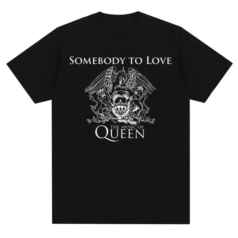 100% Cotton T-shirt Queen Rock Music Band Graphic Printed Summer T Shirt Fashion Men Women Short Sleeve Tees Streetwear Clothing