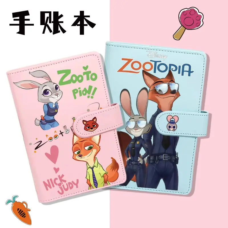 Disney Zootopia Lilo&Stitch Pu Cartoon Notebook Cartoon Handbook Diary Notepad Tablet Supplies School Stationery Student Gift