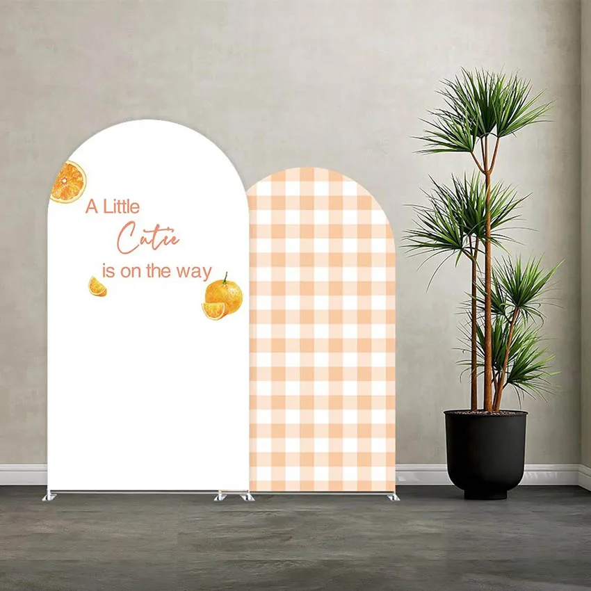 

Mehofond на заказ 2-сторонний оранжевый «Маленькая милашка» на день рождения для детей, чехол для детского душа, арка Chiara, фон, декор, фон