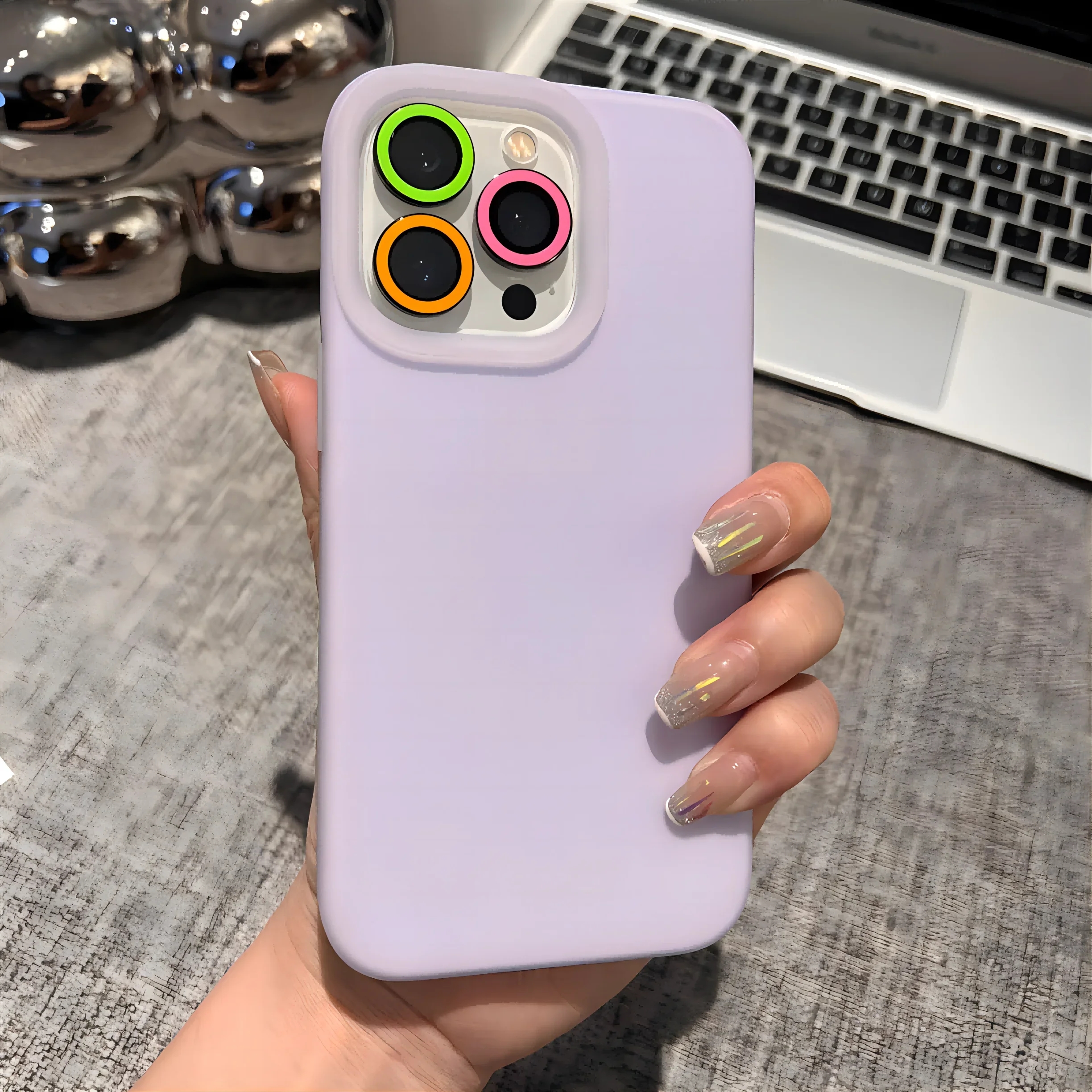 2-3Pcs Luminous Ceramic Camera Protector Film For IPhone 16 17 15 Pro Max 15 Plus 13 12 Mini Lens Ring Glass Glowing Cap