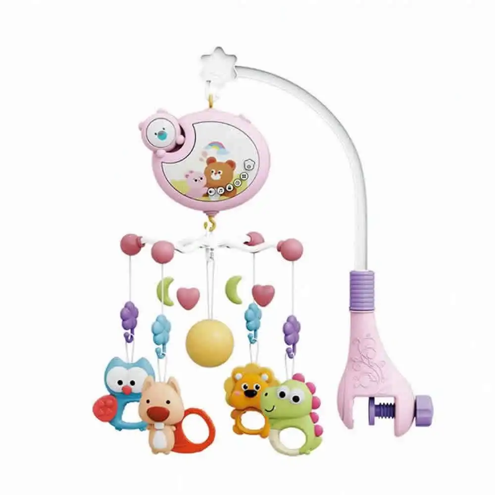 Baby Musical Crib Bed Bell Cot Mobile Moon&Star Dream Light Nusery Lullaby Toys Color Random