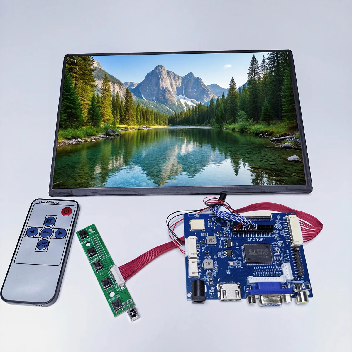 

10.1-inch display module block HD VGA signal source channel 1280x800 IPS full view angle DC12V power solution