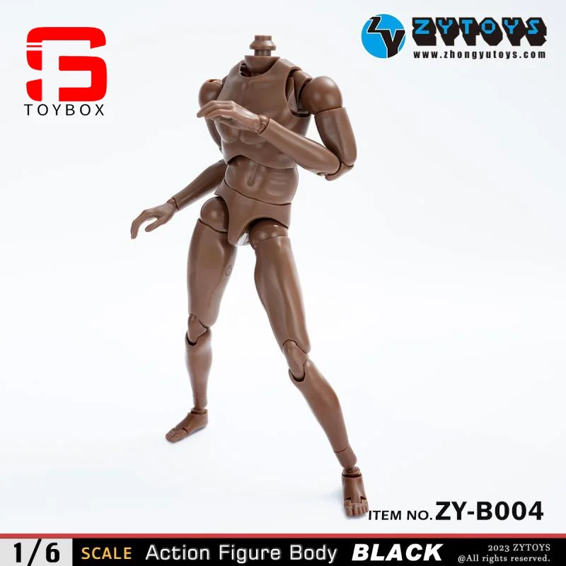 ZYTOYS ZY-B001 B002 B003 B004 1/6 Męski Czarny Ciałem z Przegubami 25.5CM Żołnierz Męski Wąskie Szerokie Ramiona Elastyczna Figurka Akcji